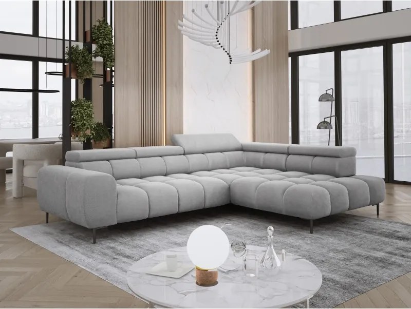 Narożnik PLAZA L Prawostronny z elektryczną regulacją siedziska w tkaninie APHRODITE 19 WERSAL