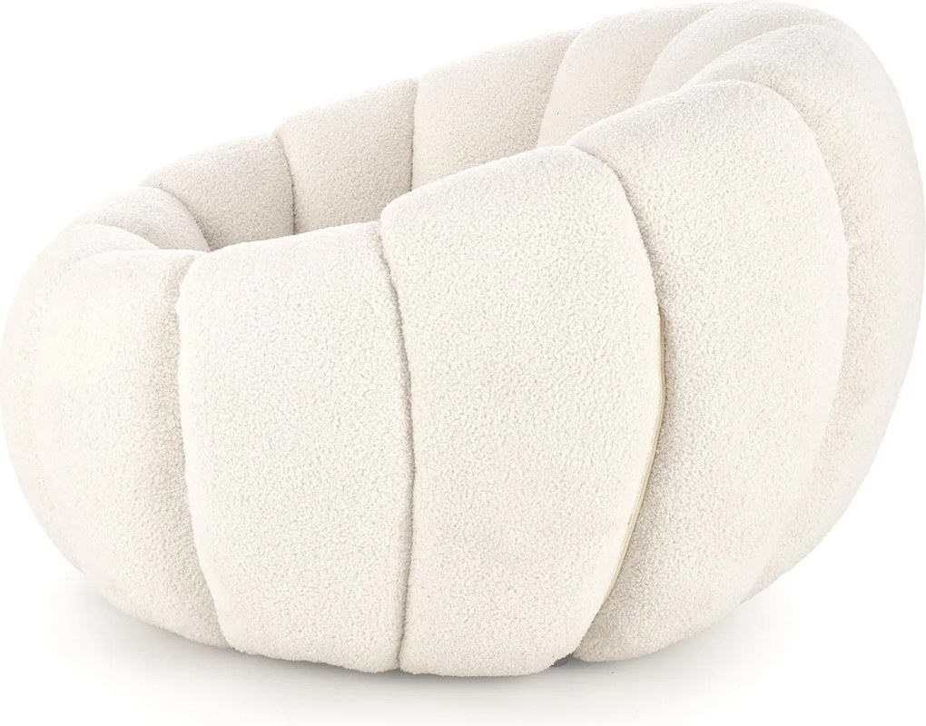 Fotel wypoczynkowy z tkaniny bouclé Gaspar Halmar