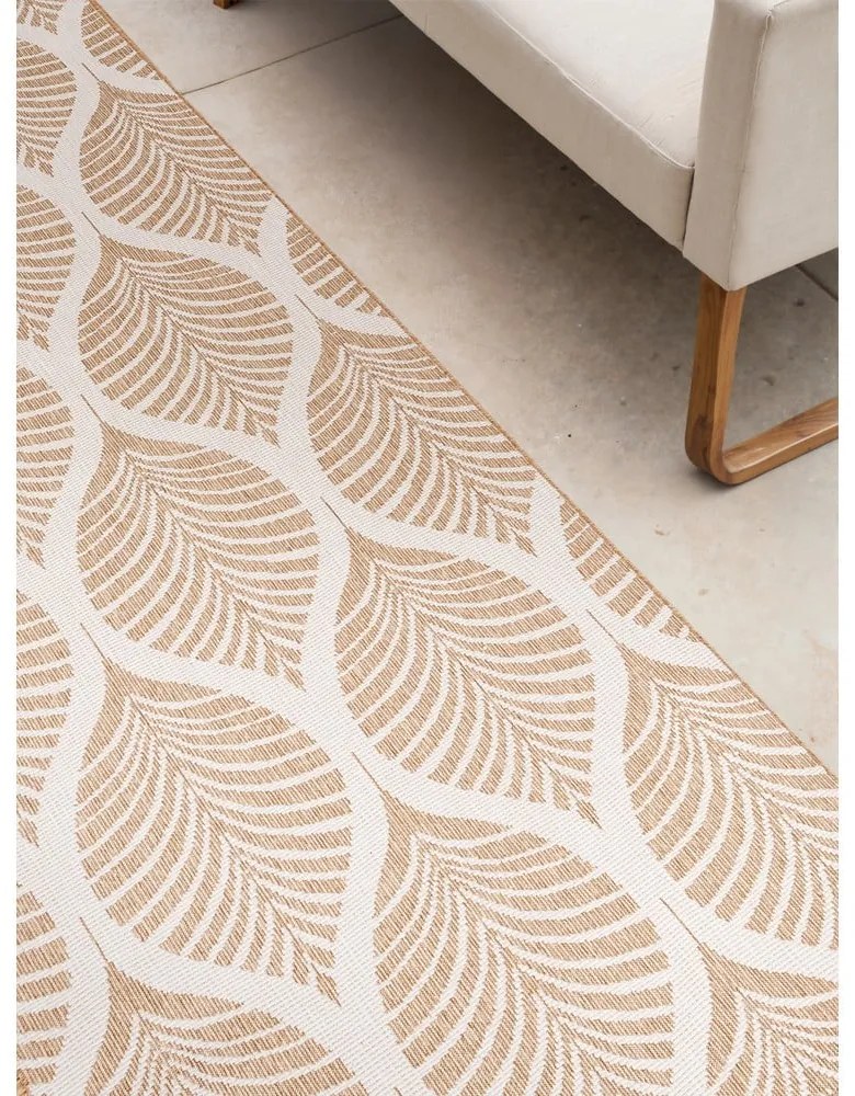 Chodnik odpowiedni na zewnątrz w beżowo-śmietankowym kolorze 80x250 cm Duet Liora – NORTHRUGS