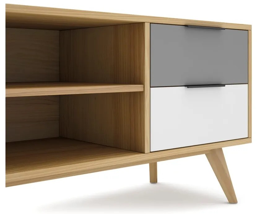 Szafka pod TV z drewna sosnowego 180x53 cm Elfa – Marckeric