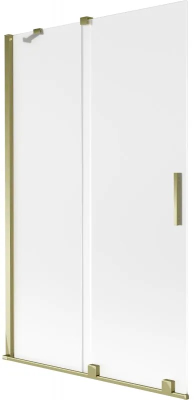 Mexen Velar parawan nawannowy 2-skrzydłowy rozsuwany 110 x 150 cm, szron, złoty - 896-110-000-31-50