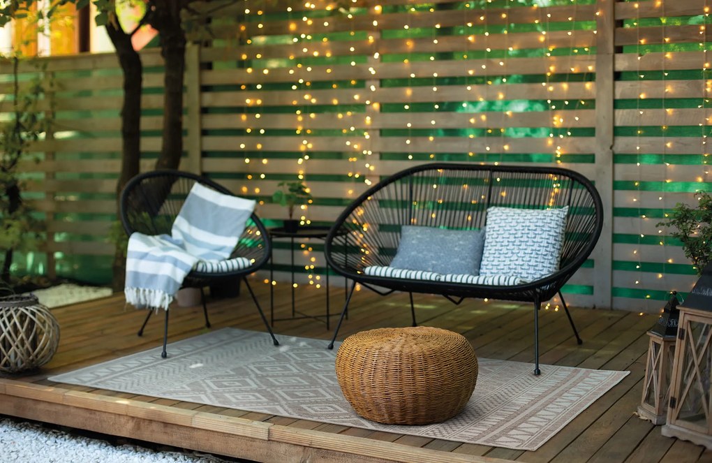 Dywan zewnętrzny Finn Romby beżowy 200 cm x 280 cm