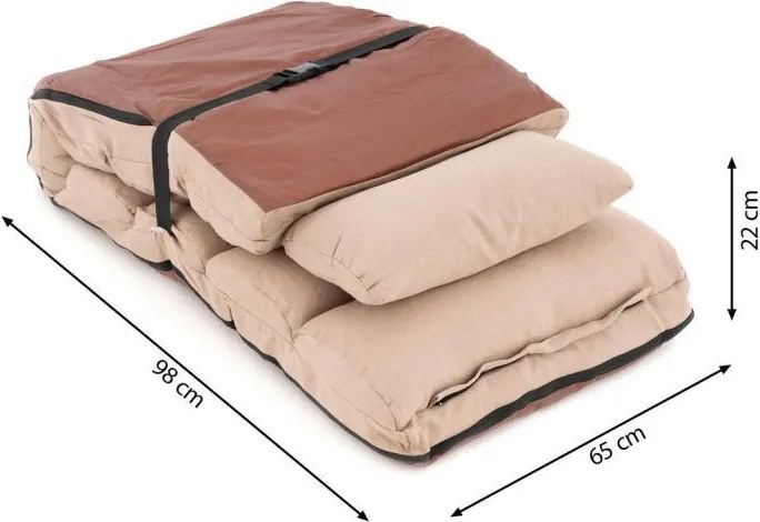 Leżak regulowany, kolor beżowy