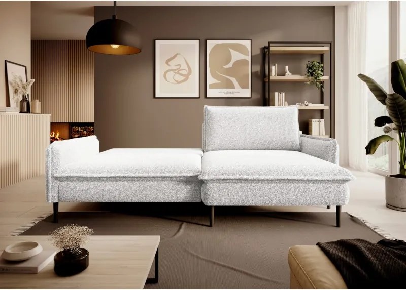 Narożnik GLOSSY z funkcją spania zestaw z poduszkami WERSAL