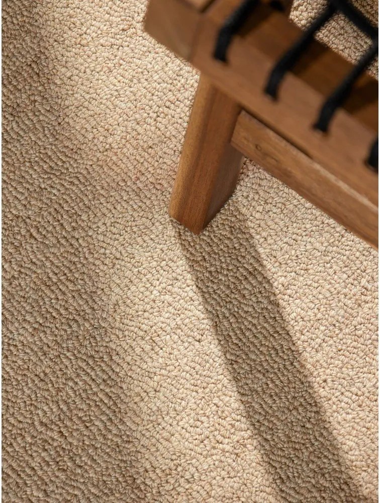 Wełniany dywan tkany ręcznie w naturalnym kolorze 140x200 cm Puristic Knots – Elle Decoration