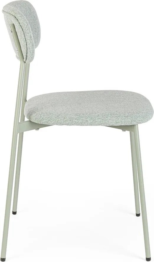 Miętowe tapicerowane krzesło Inka – Yes Everyday