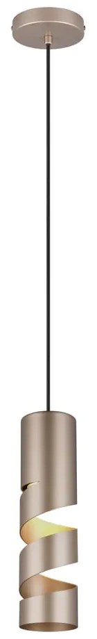 Lampa wisząca w kolorze brązu z metalowym kloszem ø 12 cm Stream – Trio