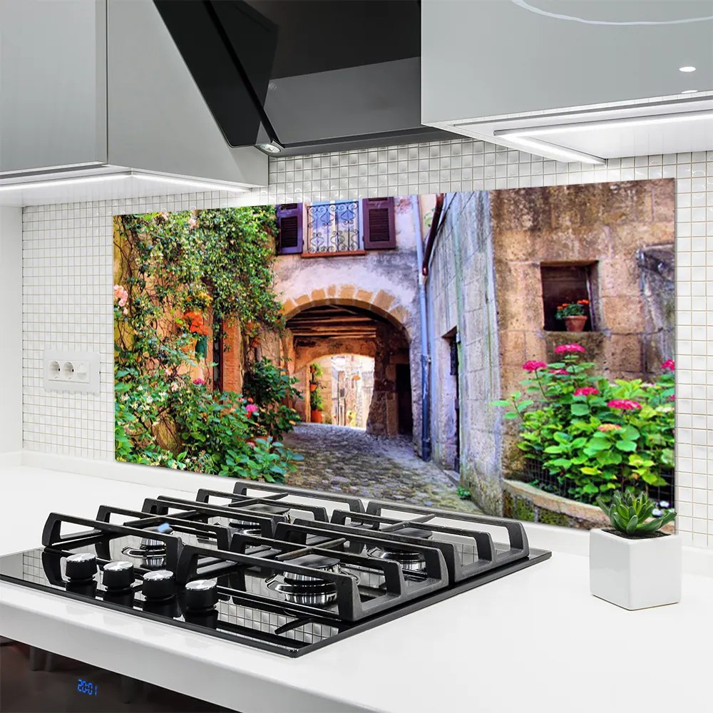 Panel Szklany Romantyczna Ścieżka W Mieście