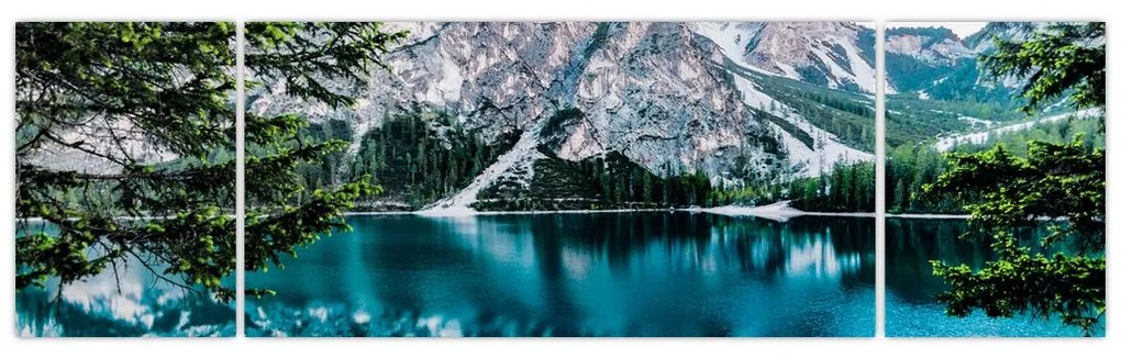 Obraz jeziora w Alpach (170x50 cm)