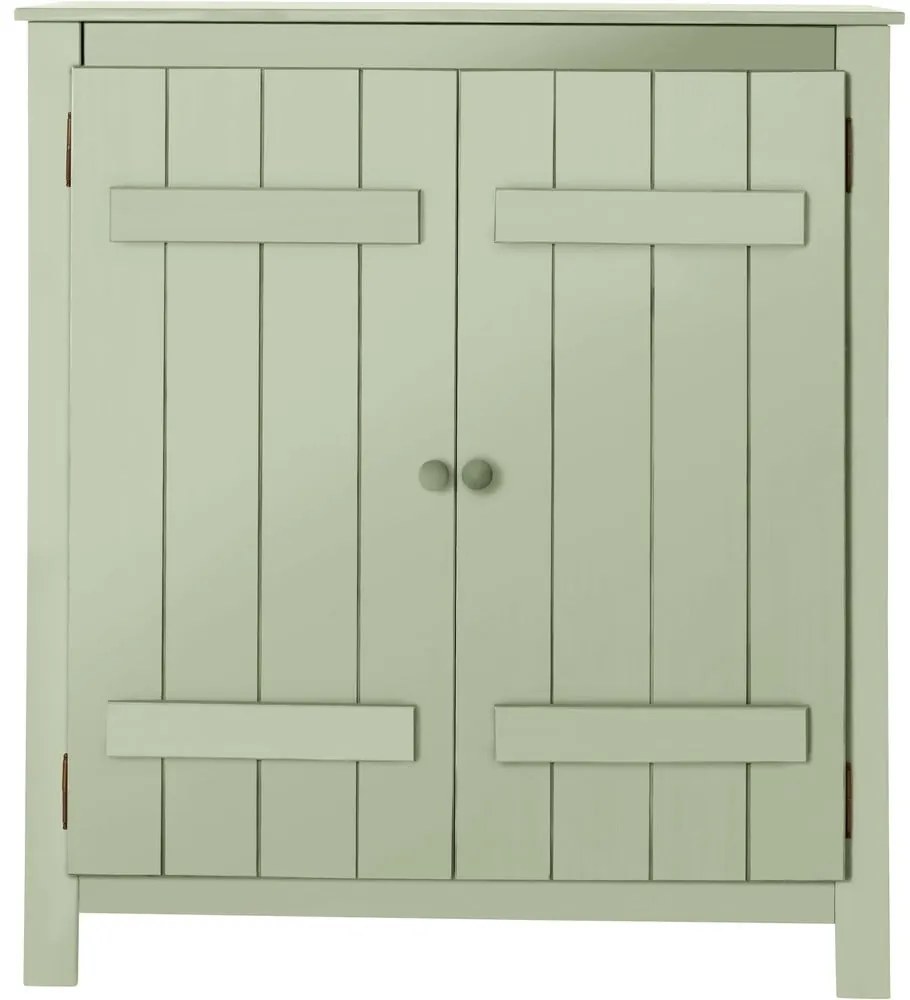 Jasnozielona szafka z litego drewna sosnowego 100x110 cm Bertram – Støraa
