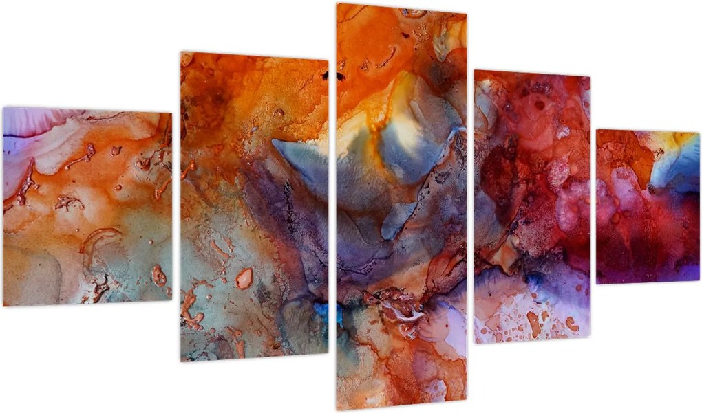 Obraz - Abstrakcyjna sztuka tuszu (125x70 cm)