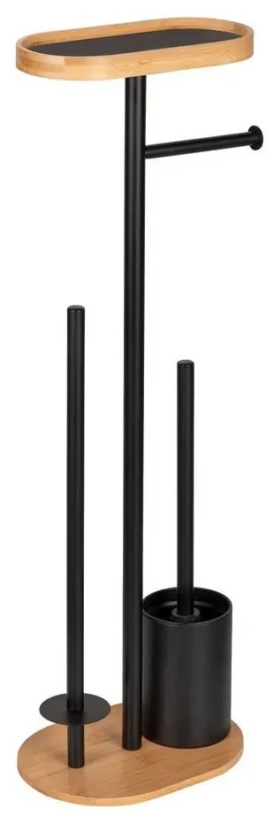 Stojak na papier toaletowy i szczotkę WC z półką na telefon RIVALTA, 4w1