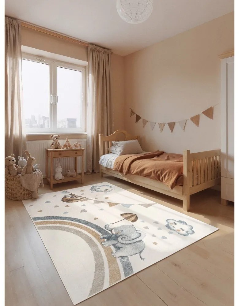 Kremowy dywan dziecięcy 160x230 cm Walk like an Elephant Rainy Party – Villeroy&Boch