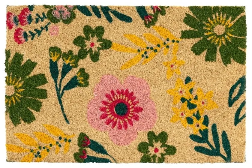 Wycieraczka z włókna kokosowego 40x60 cm Flora – Casa Selección