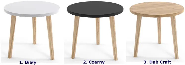 Minimalistyczny stolik kawowy czarny blat - Industo