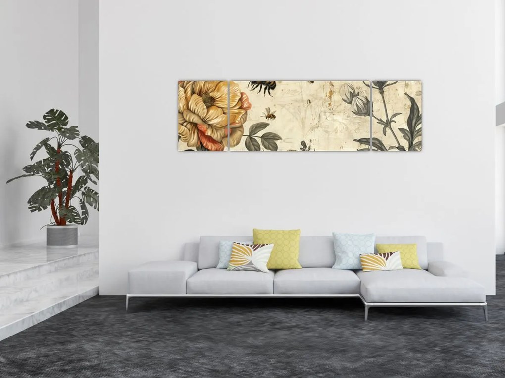 Obraz - Bee Meadow (170x50 cm)