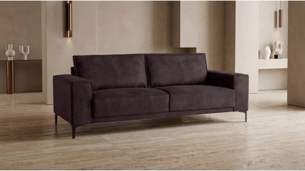Brązowa sofa z imitacji skóry 224 cm Copenhagen – Scandic