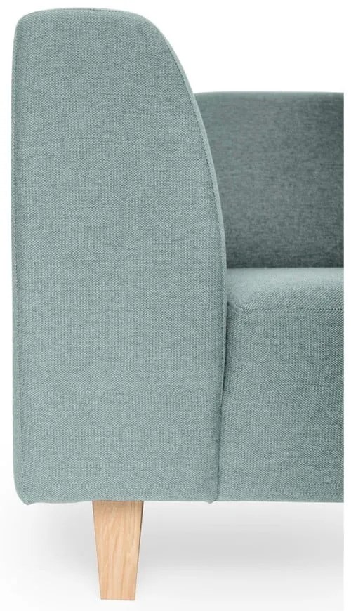 Miętowa sofa Scandic Diva, 216 cm