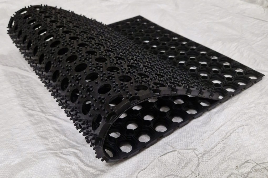 Wycieraczka 50x80cm Gumowa Plaster Miodu Wytrzymała Antypoślizgowa Ażurowa