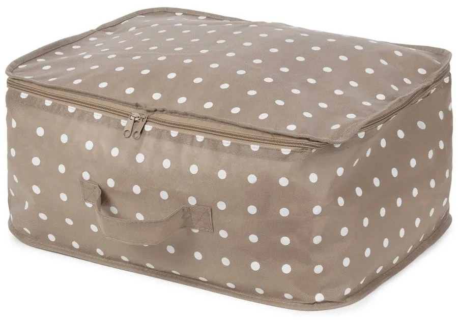 Beżowy mały organizer z suwakiem Compactor Dots