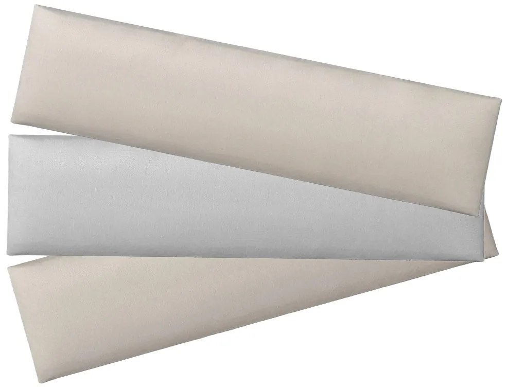 PROMOCJA Tapicerowany panel ścienny FRAME PAROS 15x90 cm, kremowy II gatunek