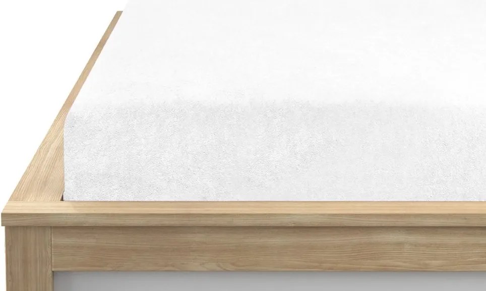 PrzytulneMieszkanie.pl Prześcieradło frotte białe 90x200 cm