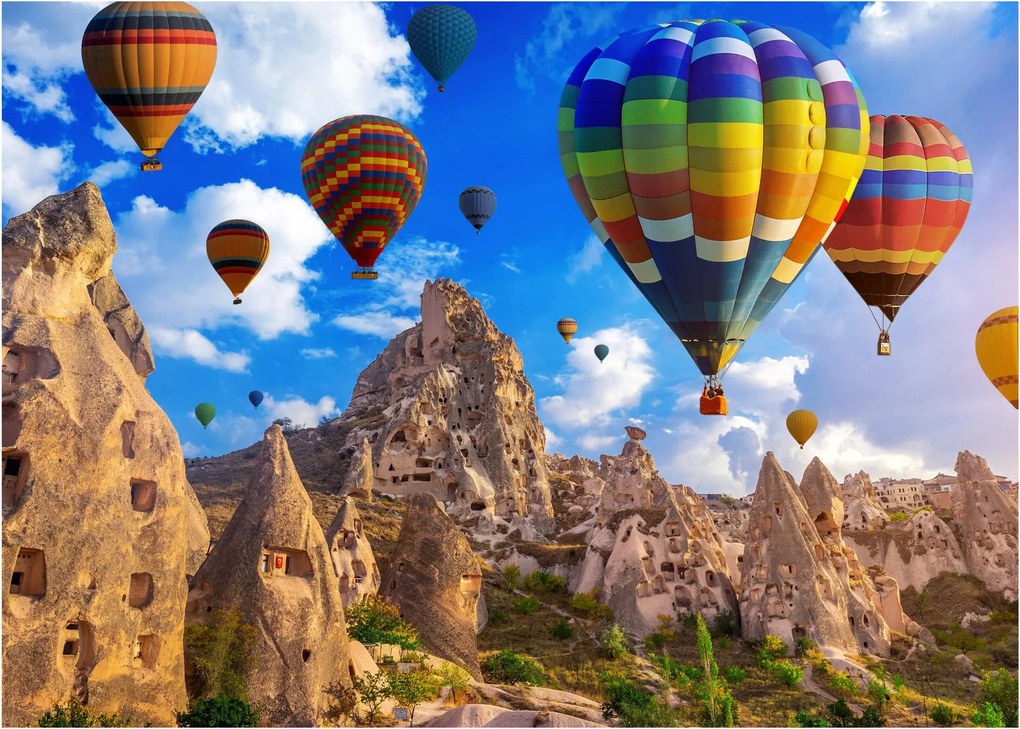 Obraz - Balony na ogrzane powietrze, Kapadocja, Turcja. (70x50 cm)