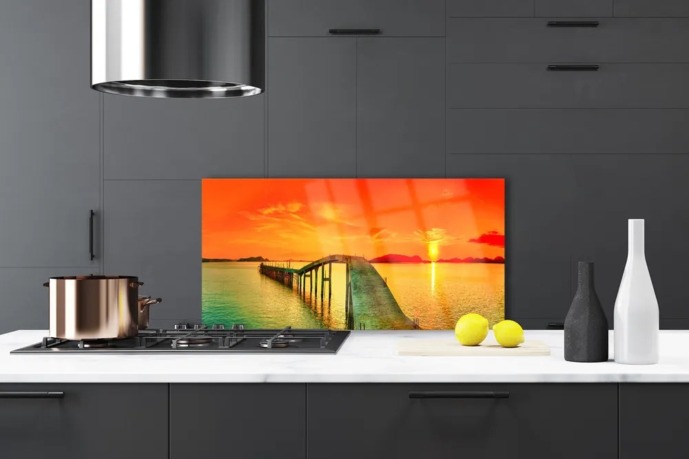 Panel Szklany Most Wiszący nad Zatoką