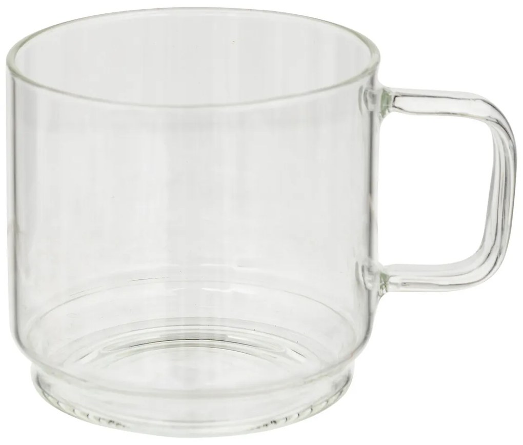 Szklane filiżanki do kawy na stojaku GLASS, 300 ml