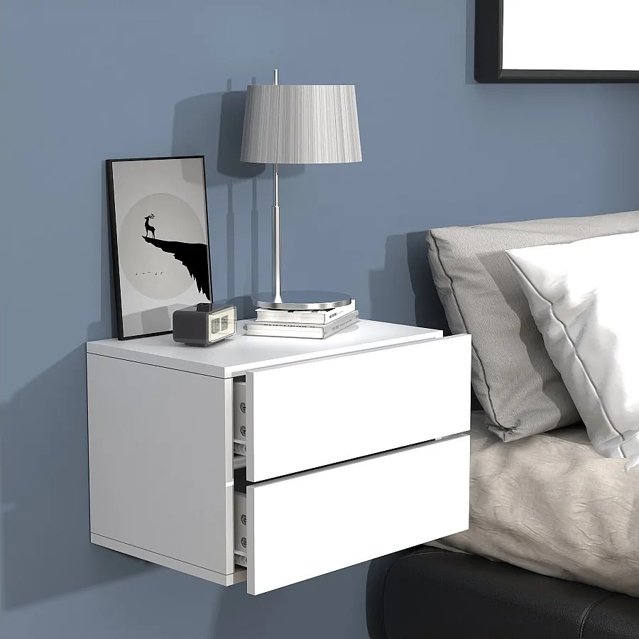 Drewniana ściana wisząca stolik nocny Usal L 45 cm