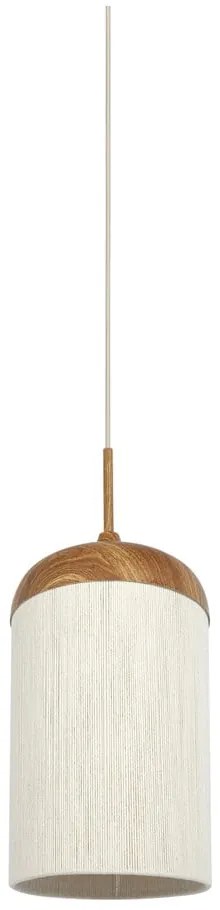 Lampa wisząca w naturalnym kolorze z tekstylnym kloszem ø 27,5 cm Dania – Light &amp; Living