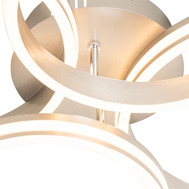 Lampa sufitowa stalowa z wbudowanymi diodami LED, 3-stopniowy ściemniacz, 4-punktowa - NavaraDesignerski Oswietlenie wewnetrzne