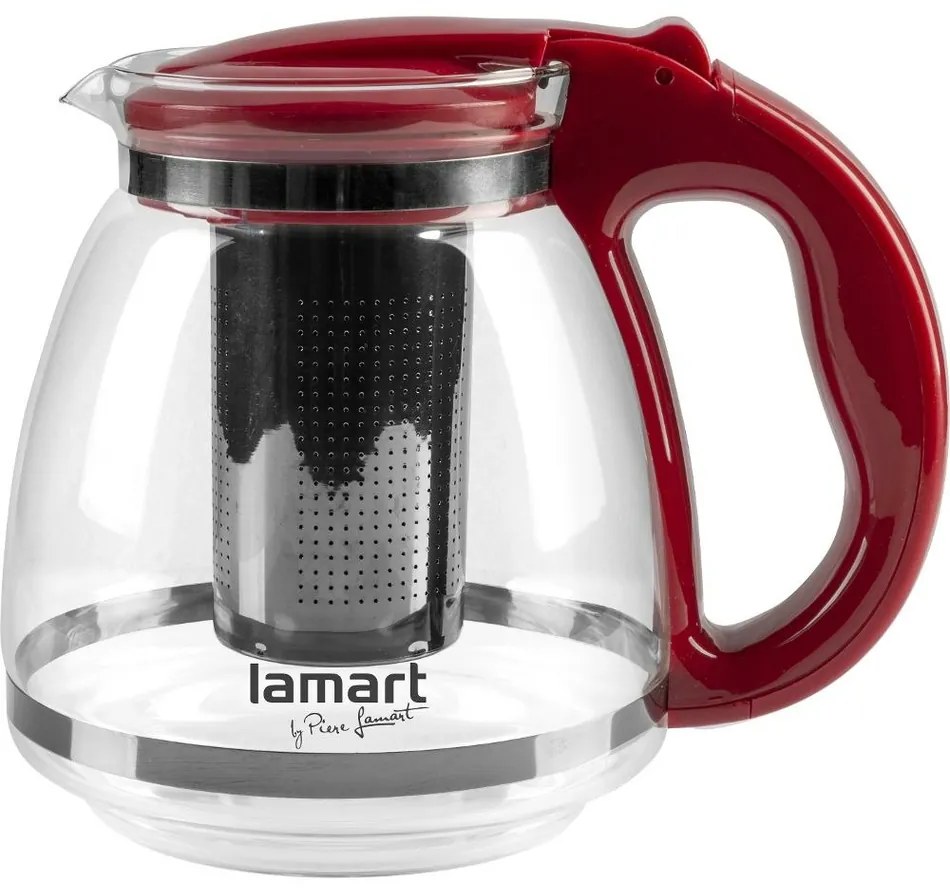 Lamart LT7074 czajnik Verre, 1,5 l, czerwony
