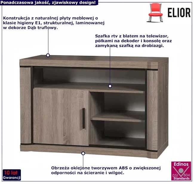 Szafka RTV stojąca dąb truflowy - Rectano 13X