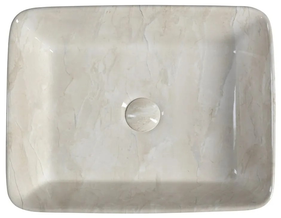 Beżowa ceramiczna umywalka 47,5x37,5 cm Dalma – Sapho