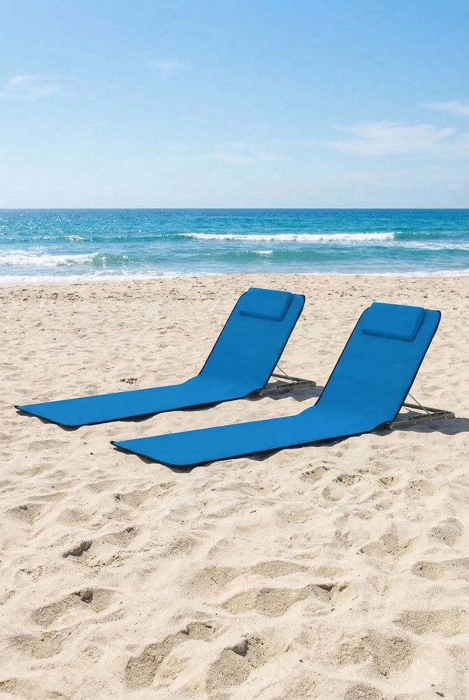 Składane niebieskie maty plażowe A0-P94