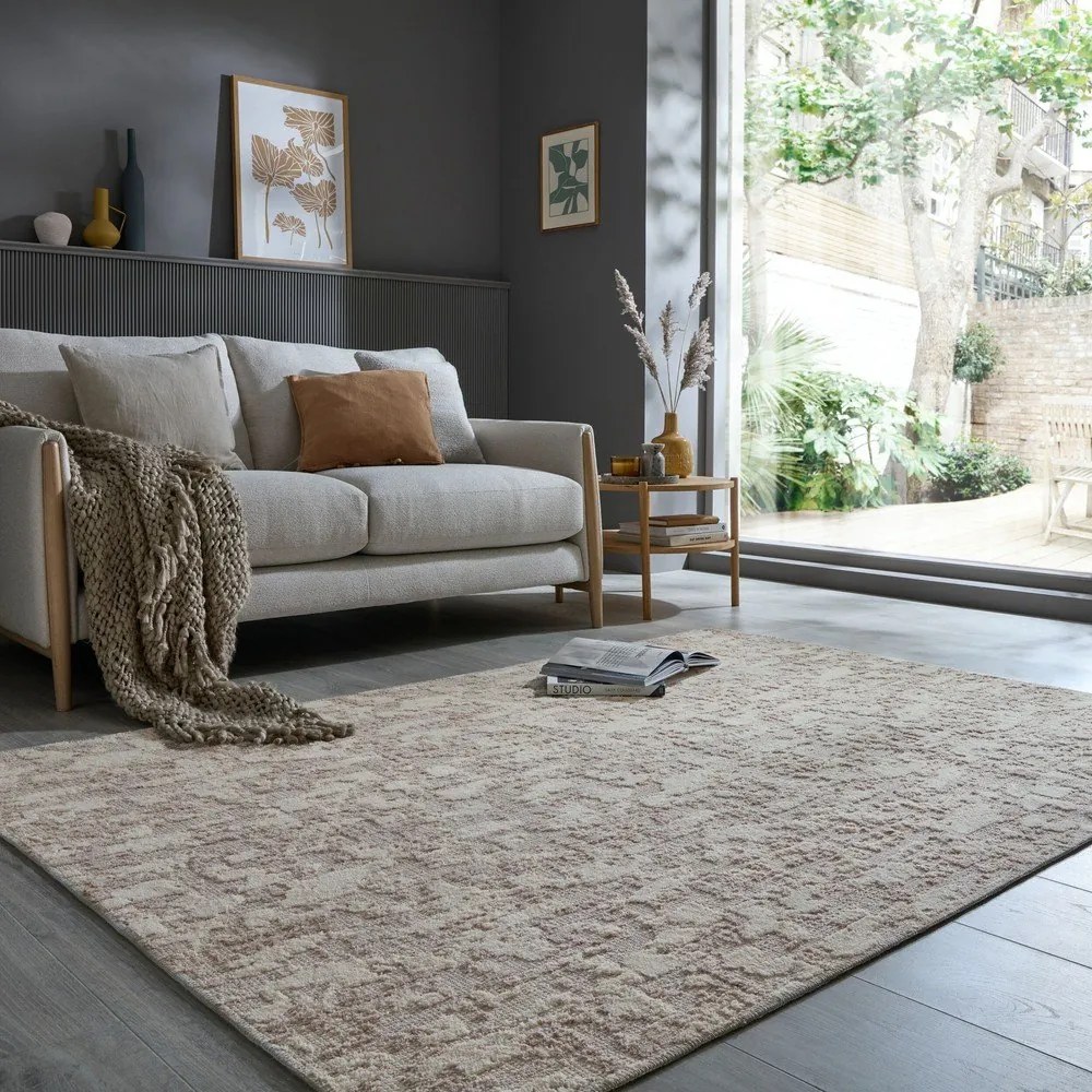 Szarobeżowy dywan odpowiedni do prania 155x230 cm Connely – Flair Rugs