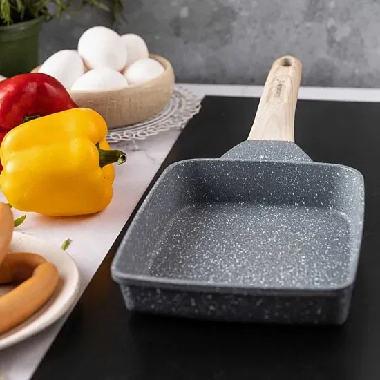 Szara prostokątna patelnia do omletów D1-C29