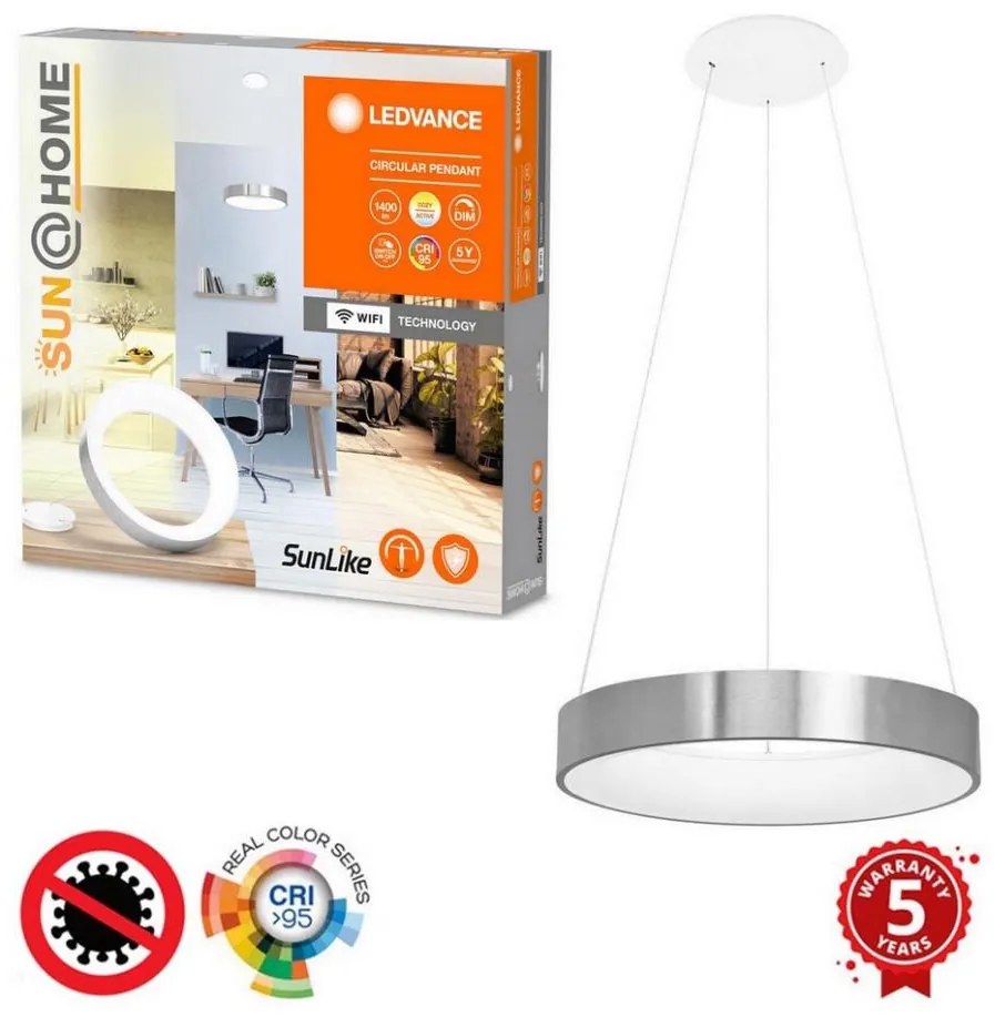 Ledvance - LED ściemnialny żyrandol SUN@HOME CIRCULAR LED/18,5W/230V Wi-Fi