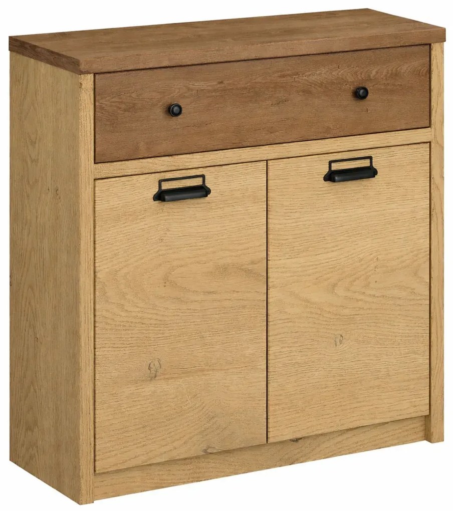 Komoda z szafką loft dąb cremona + dąb lefkas A2-W53