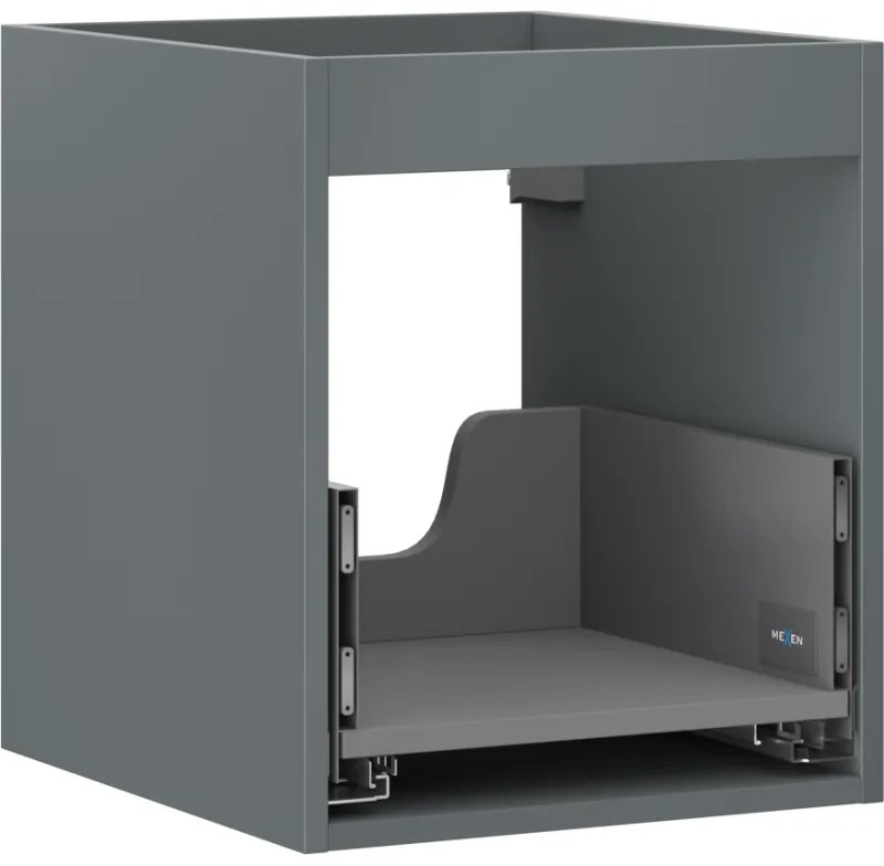Mexen Box-A korpus szafki podumywalkowej 40 cm, 1 szuflada, grafit mat - 91AX0-0400-470-1-66