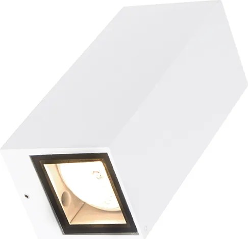 Nowoczesna lampa ścienna biała 2-światłowa GU10 AR70 IP54 - Baleno