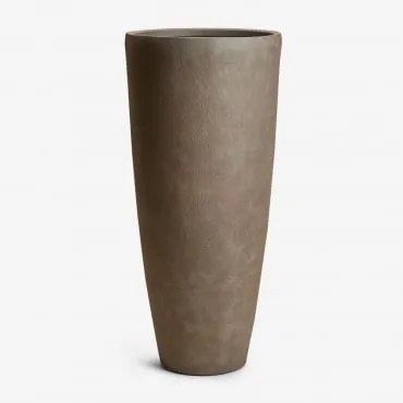 Donica Zewnętrzna Z Cementu Paige Ciemnobrązowy & Ø45 Cm - ↑100 Cm - Sklum