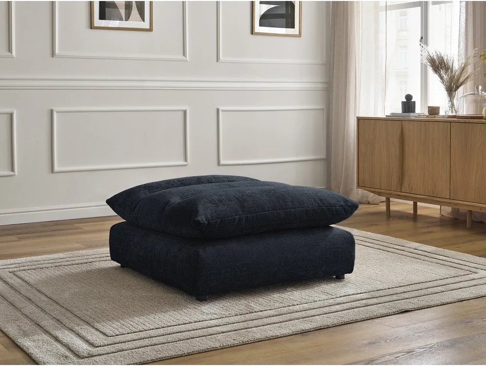 Ciemnoniebieski podnóżek z tkaniny szenilowej Neil – Bobochic Paris