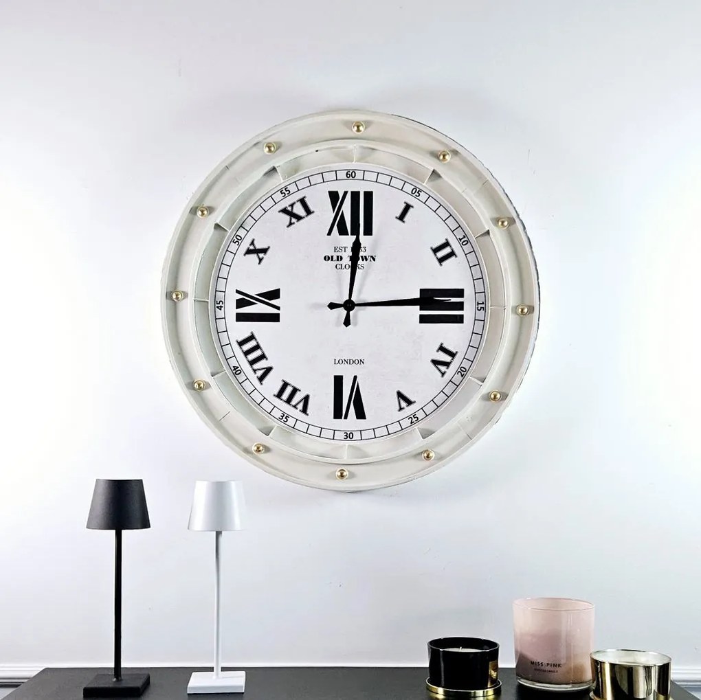 Zegar ścienny w styl rustykalnym,srednica 80cm