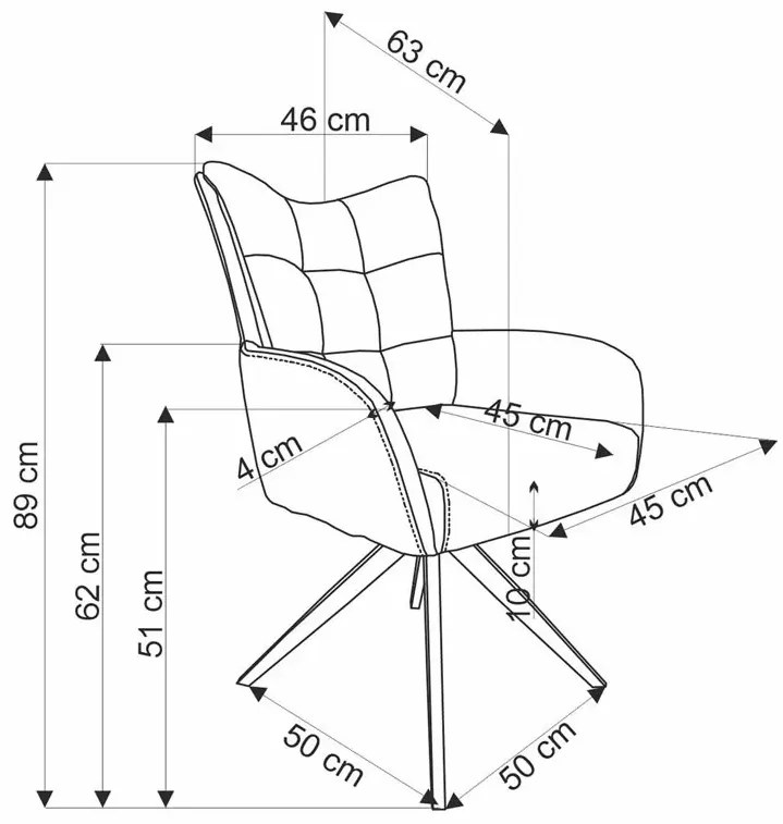 Cynamonowe obrotowe krzesło konferencyjne G1-N37