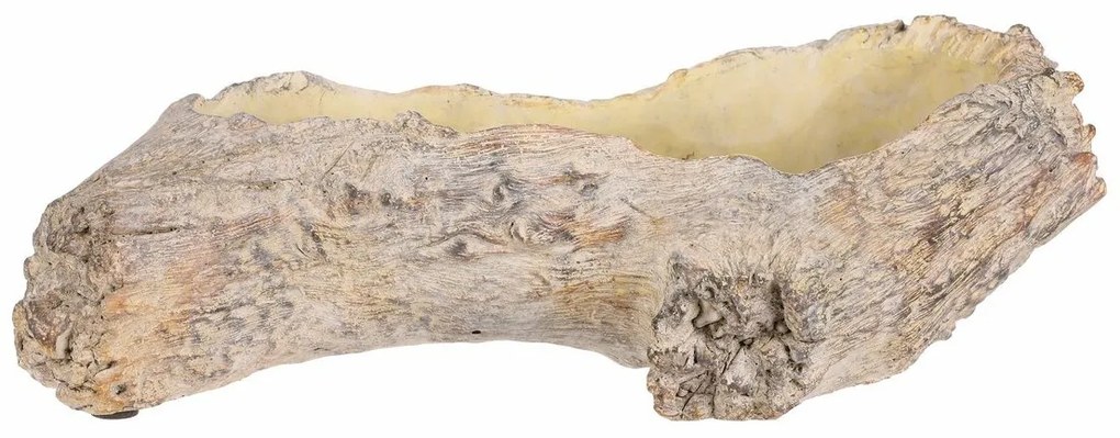 Osłonka na kwiaty w kształcie wydrążonego korzenia, 35 x 16 x 11 cm, beton