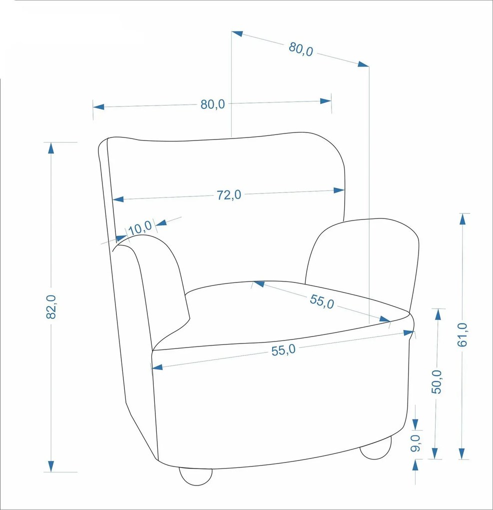 Skandynawski minimalistyczny fotel do salonu cappuccino F1-N85
