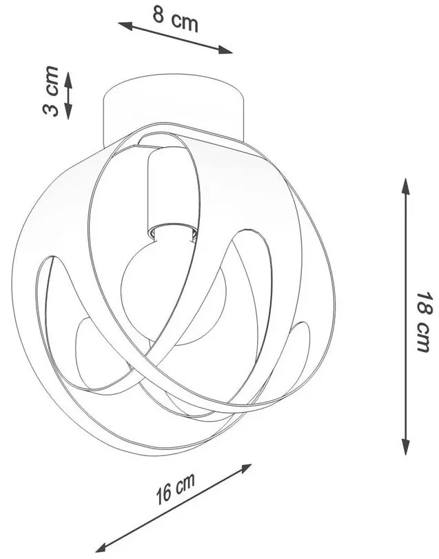 Czarna industrialna lampa sufitowa - A192-Hoxa