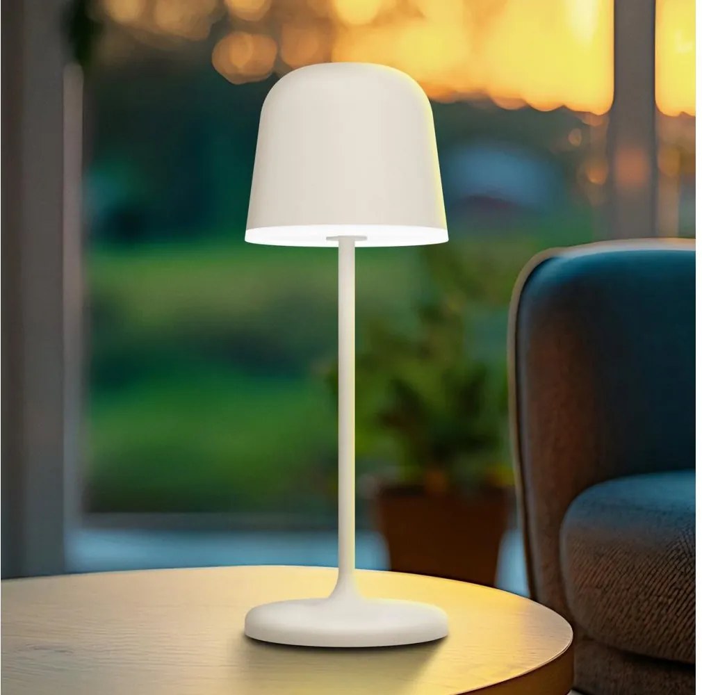 Eglo 901881 - ściemnialna zewnętrzna ładowalna lampa stołowa MANNERA-S LED/1,8W/5V IP54 kremowa